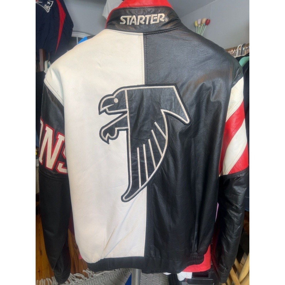 Atlanta Falcons Leather Jacket Starter Genuine